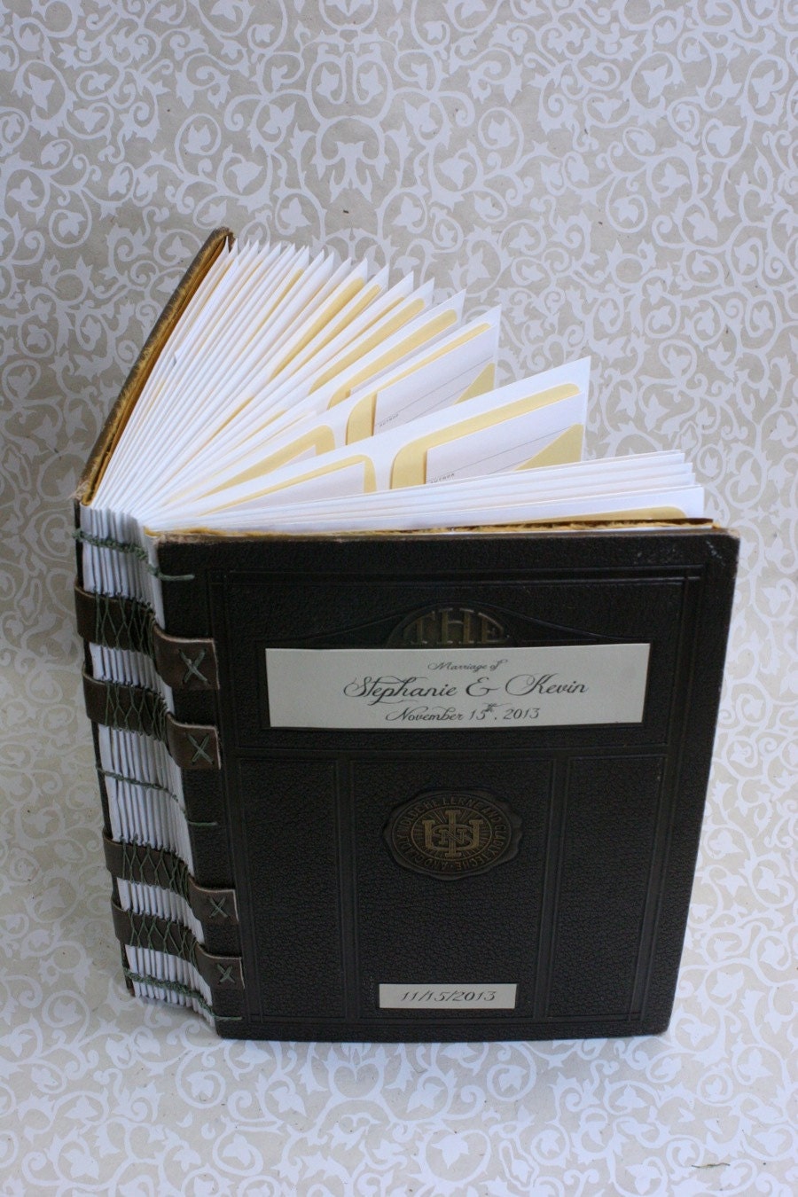 Library Card Wedding Guest Book for Literary Wedding by Binding Bee: Customizable (Sample listing)