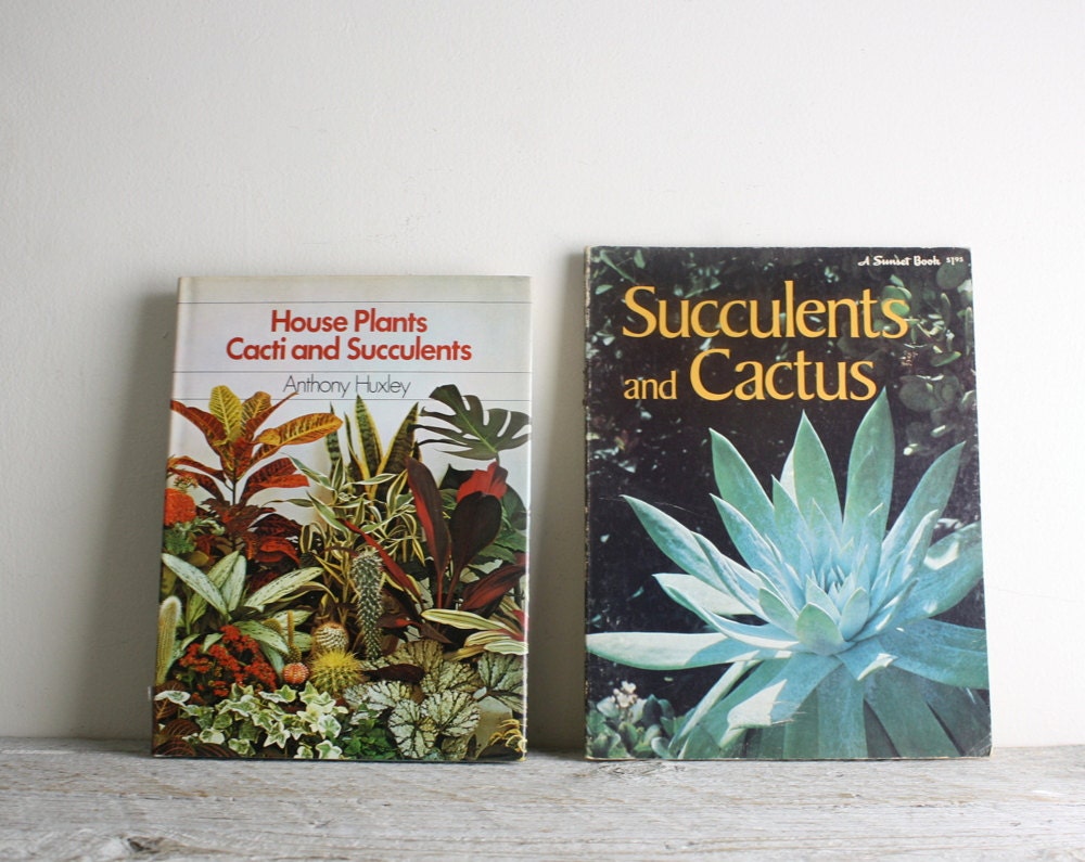 Vintage Cactus and Succulents Gardening Books