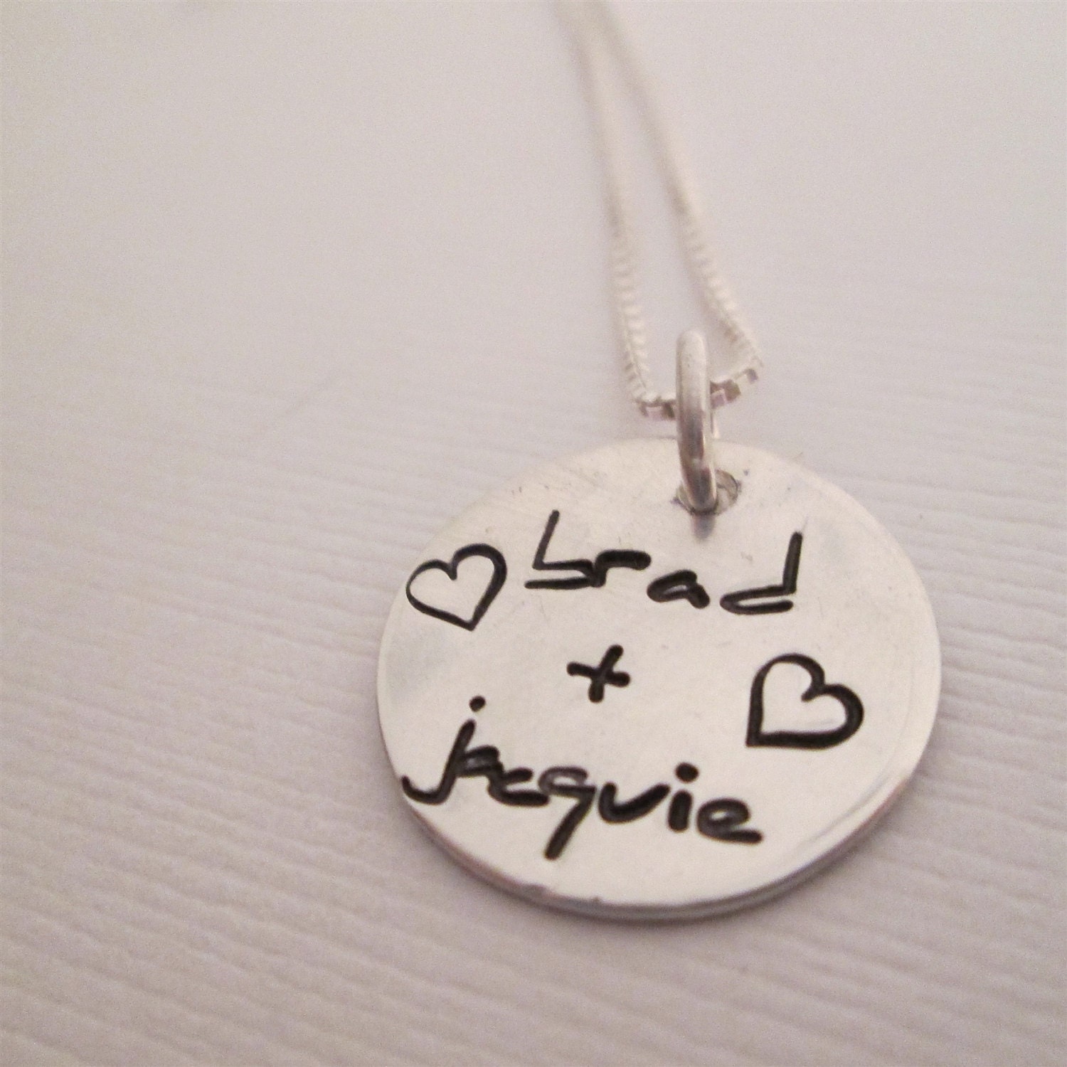 True Love -  Personalized Necklace - Wedding Token - Hand Stamped Necklace