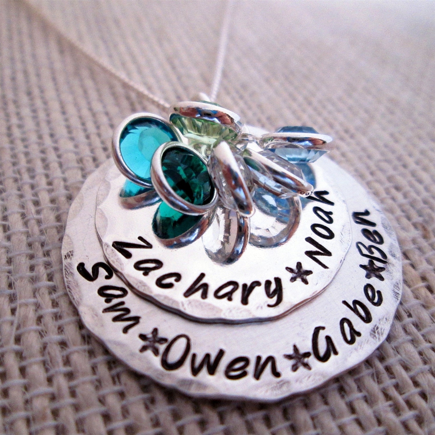 Personalized Necklace- Layered Grandmother Necklace - Birthstone Necklace