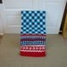 Vintage Fabric Yardage Supplies Red Blue Check Flowers Retro Seersucker