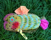 Funky Fish Burlap Oddball Pillow