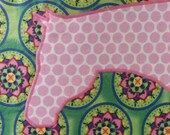 Horse Baby Bib - Pink Polka Dot Horse Baby Bib - Oversize with Snaps