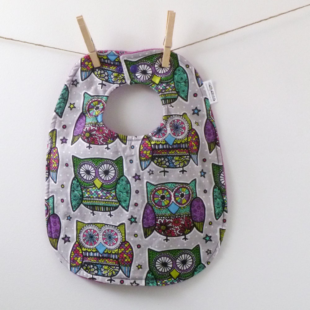 Owl Baby Bib - Gender Neutral Baby Shower Gift