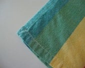 Vintage cloth napkins, eco friendly, rainbow stripes, set of 2 two