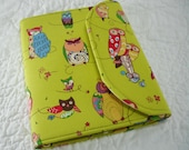 iPad Mini, Kindle Cover, Kindle Fire Cover, Nook Cover, Kobo Cover, eReader Cover, Book Style, Spotted Owls in Green, Alexander Henry