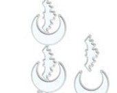 Lifestyle Crafts Quickutz Cookie Cutter Die Set - DC0370 Bat & Moon Punches
