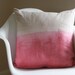 Linen Hand Dyed Coral and sand Pillow