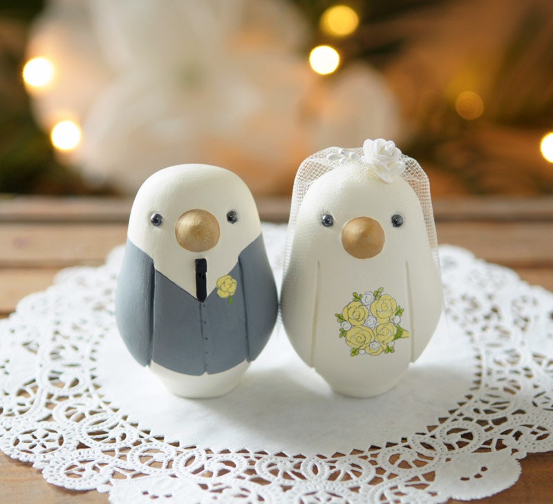Wedding Cake Topper - Love Birds - Medium