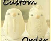 Custom Order Wedding Cake Topper -- For alyrich23