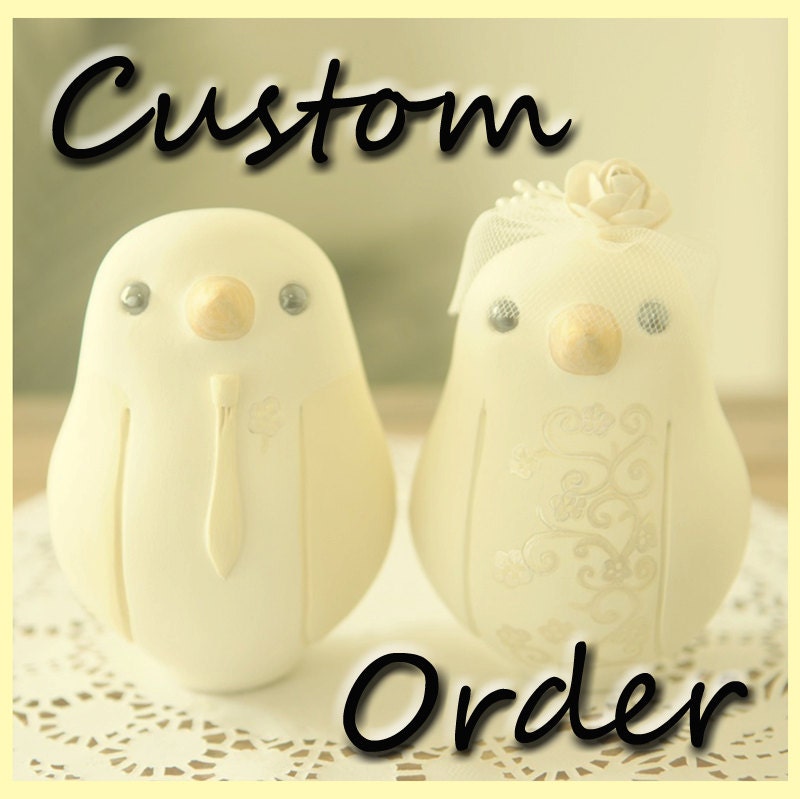 Custom Order Wedding Cake Topper -- For alyrich23