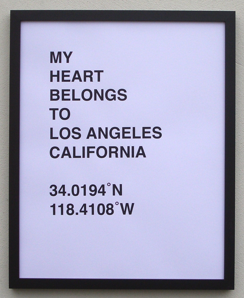 LOS ANGELES CALIFORNIA - Art Screenprint - single 16 x 20 inch hand pulled print, choose your ink color