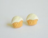 Vanilla Cupcake Earring Studs