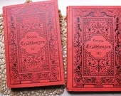 1883 Pair of Fancy Antique German Books Herzog Erzahlungen