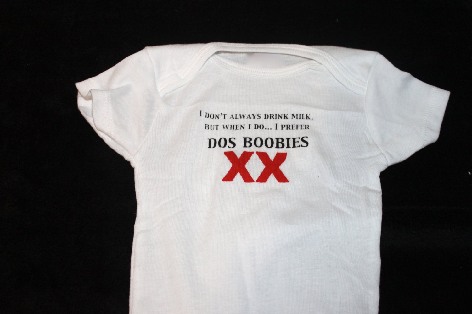 SPRING SALE Cute Funny Baby Onesie Bodysuit Boy or Girl MIlk or Dos Equis Dos BoobiesInfant Baby Humor Creeper Childrens clothing