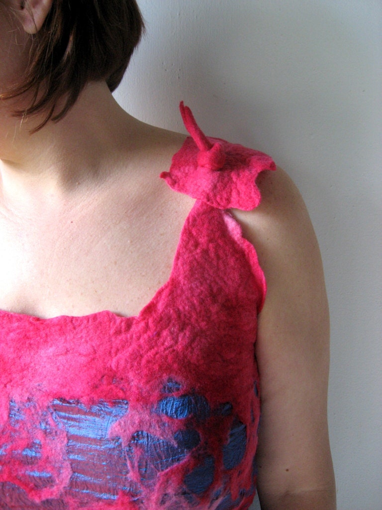 Nuno Felted Silk Top ( S or M size)