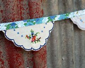 Repurposed Vintage Doily Garland OOAK Blues