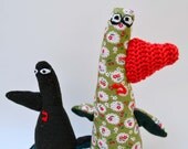 Two Lovely Ducks Handmade OOAK Art Dolls