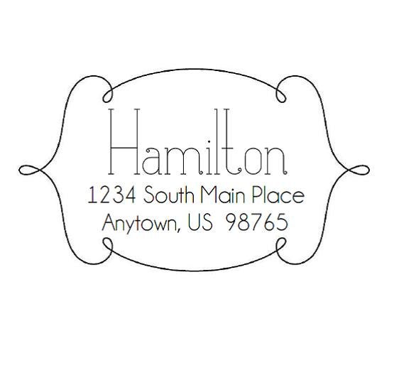 Self Inking Address Stamp - Style: Hamilton