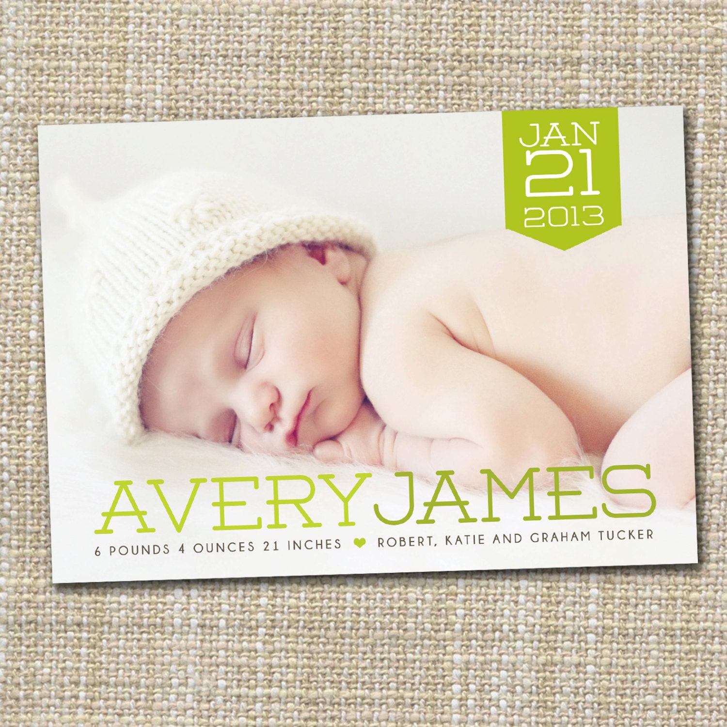 photo birth announcement baby boy or girl -tabbed.