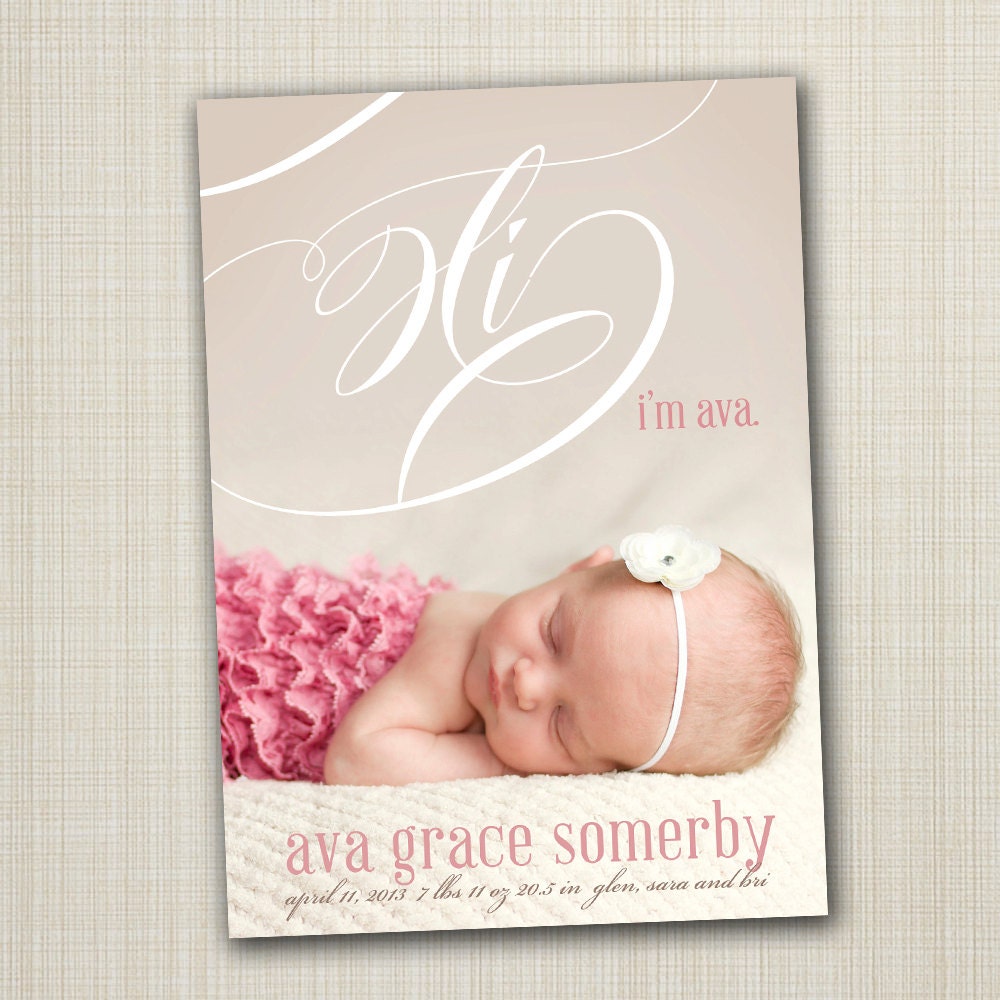 birth announcement - beautiful hello.