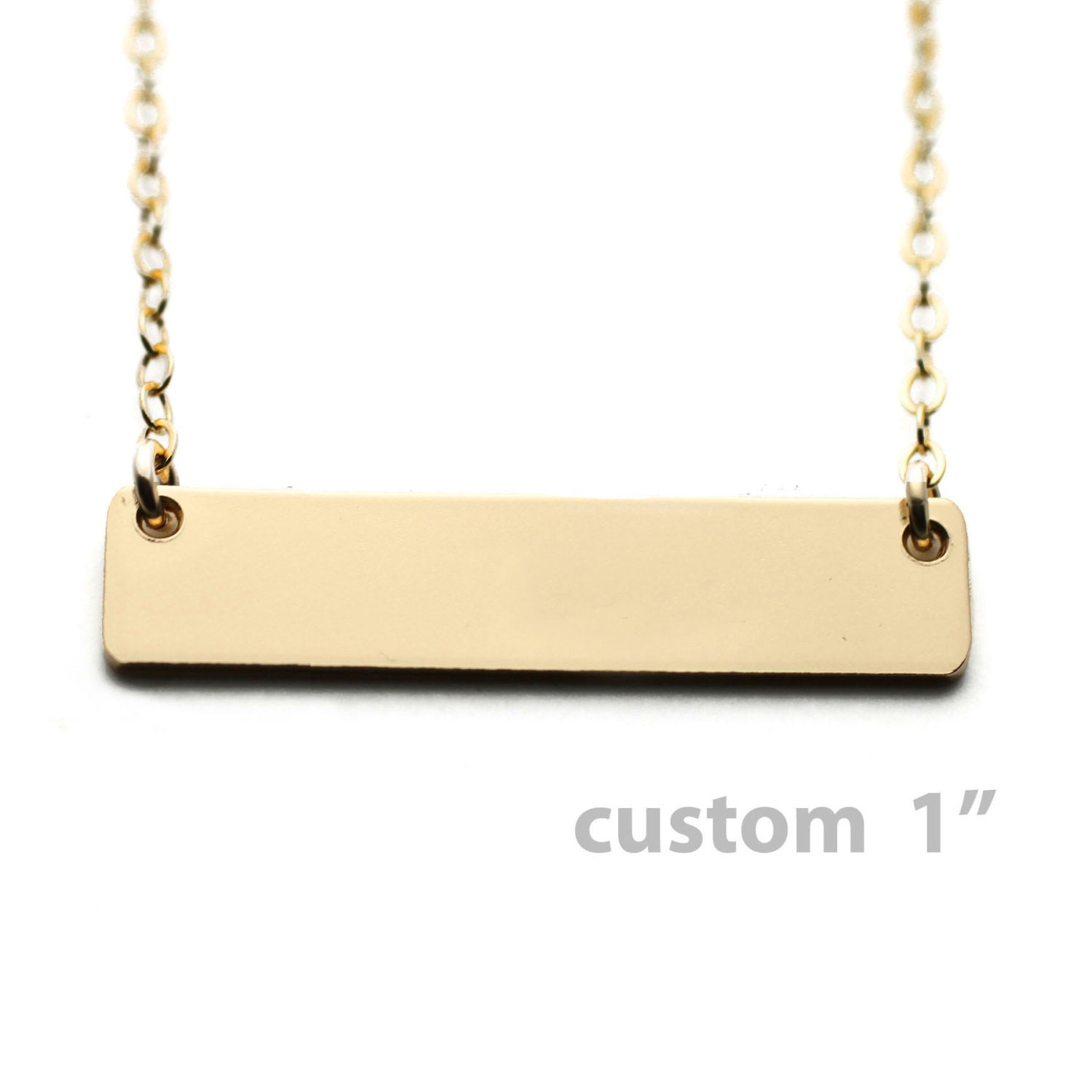 The Name Plate Necklace Custom 1"