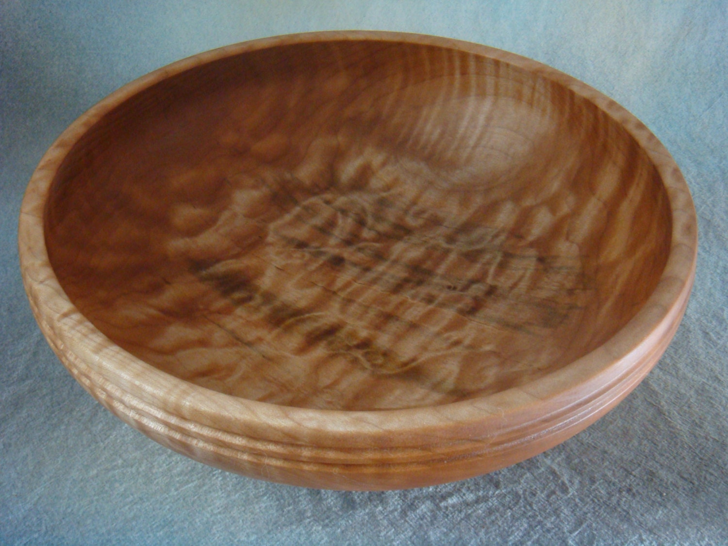 Maple Bowl With Walnut Base