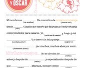 Spanish Version Mad Libs PDF FILE Print Yourself Colors are Customizable Novios