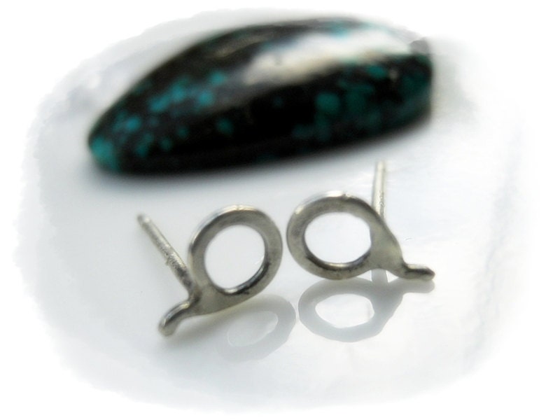 Itty Bitty Sterling Silver Sprout Earrings - OOAK