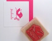 Bird on a Branch Personalized Rubber Stamp