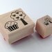 MINI Cupcake with cherry and heart toppers Rubber Stamp Set