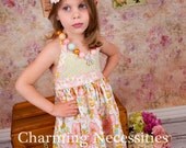 Toddler and Girls Dress, Halter Dress in Darling, Summer