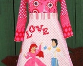 Disney Aurora and Eric  Hand Applique Two-Piece Dress and top 2 3 4 5 6 7 8 9 10 custom boutique