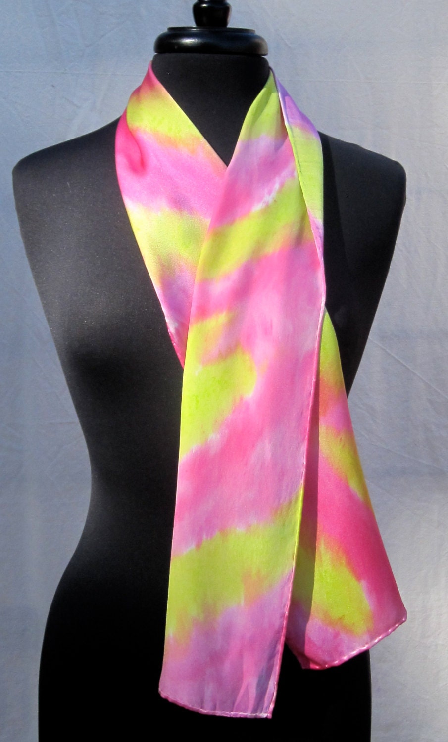 Joyflower Candy Stick Hand Painted Silk Jacquard Scarf