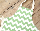 Kids apron AGE 4-8 / Laminated apron / Paint smock / Craft apron / Art smock / Full arpon / Children apron / Chevron stripes
