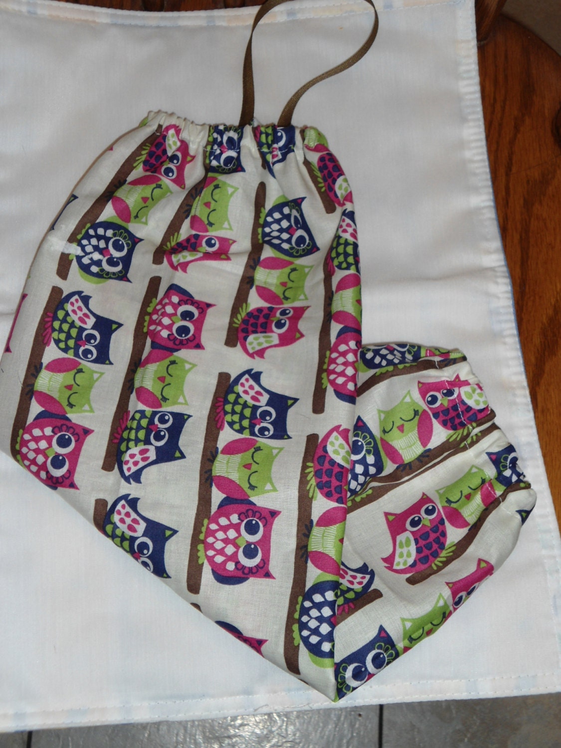 Owls On  limb Plastic Bag Holder