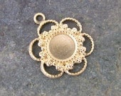 New - Brass Round Flat Back Rhinestone Setting 5mm Settings Cameo Cabochon Stone 600 - 24 Pieces