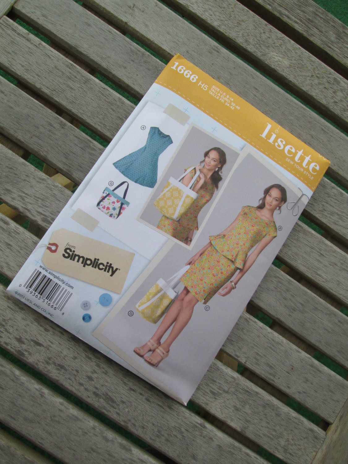 Lisette Dress Peplum Top Pencil Skirt Sewing Pattern by Simplicity 1666 Sizes 6-14