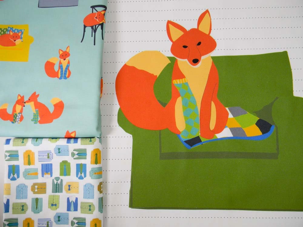 Pillow Panel and FQ SET - Fox in leg warmer