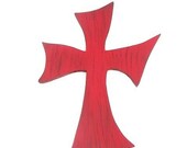 large wood cross distressed wall hanging