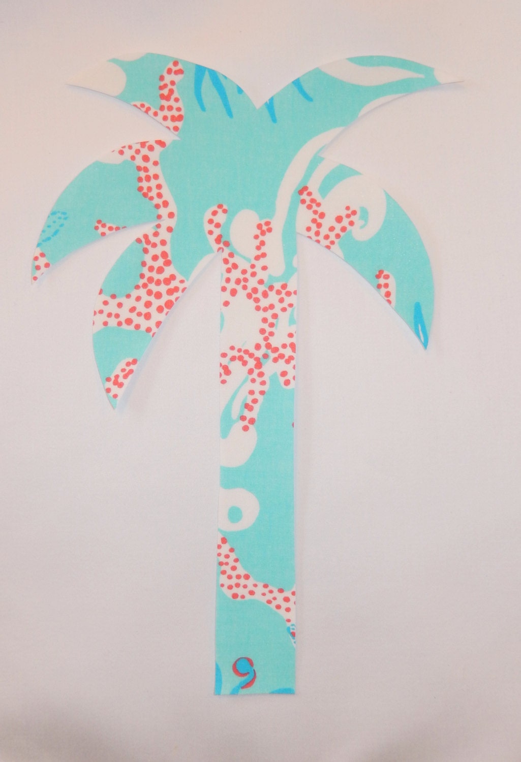New custom Made To Order Palm Tree Pillow made with Lilly Pulitzer Blue Dirty Shirley fabric