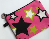 Pink Super Star Medium Clutch/ Mini iPad Case/ Tablet or e Reader Case