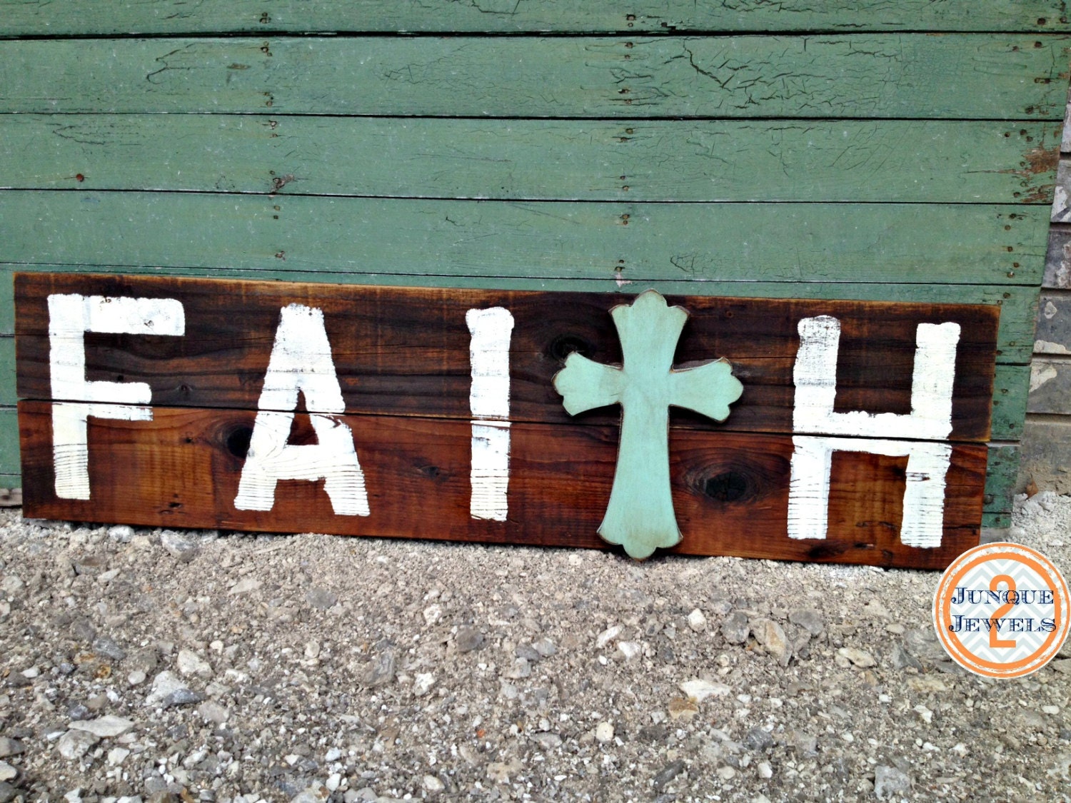 FAITH, Reclaimed Wood Sign, Handpainted