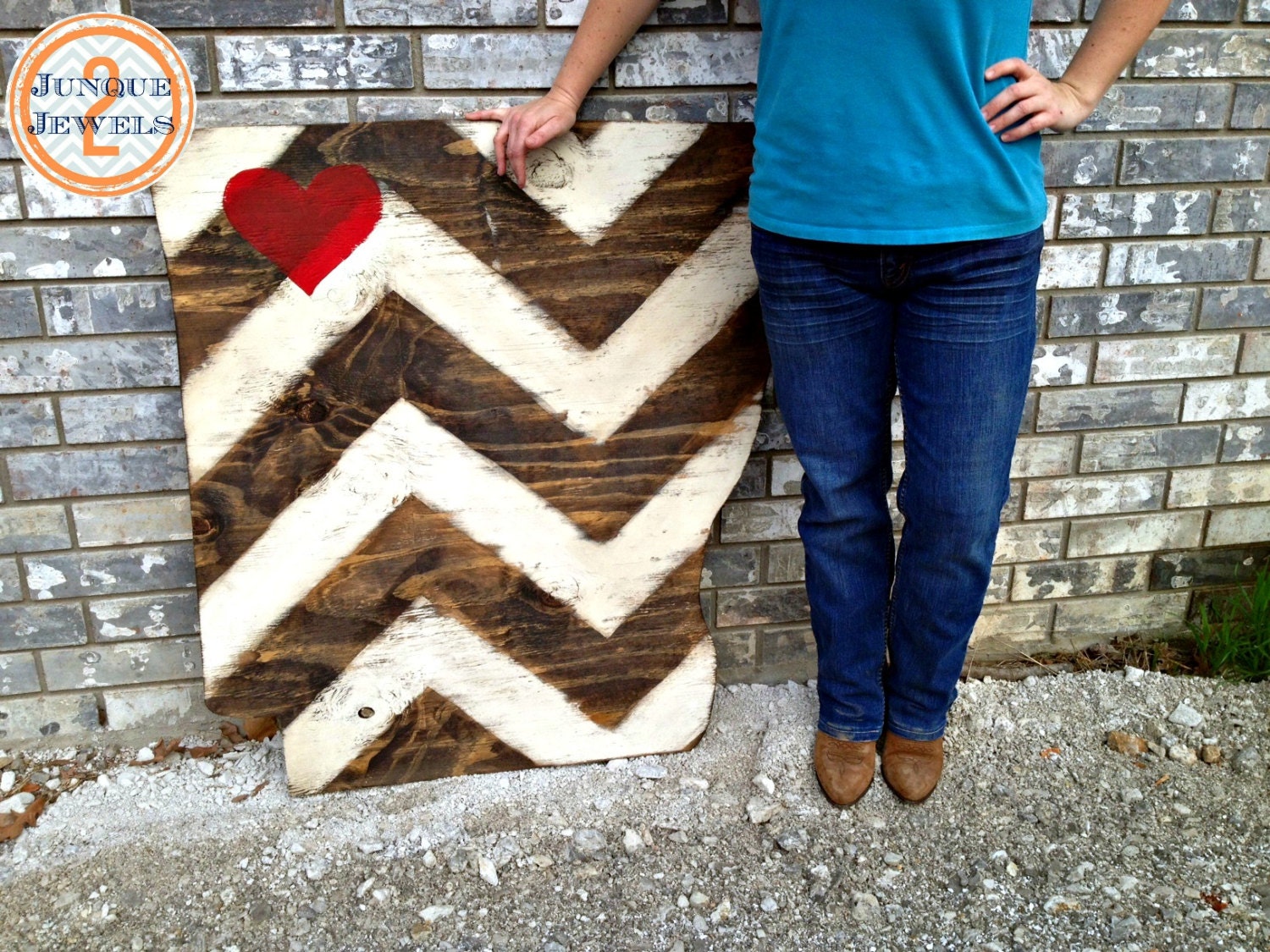 36x36 Arkansas, Chevron State LOVE sign, Handpainted