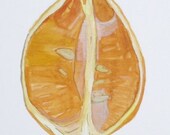 Dried Lemon, original watercolor painting