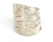 Birch bark cuff, curve bracelet