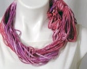 The Soba Scarf in Grape and Cherry Soda