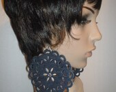 Dangling Denim Fabric Unique Fashion Earrings, Ladies Earrings, Women Earrings, Large Earrings