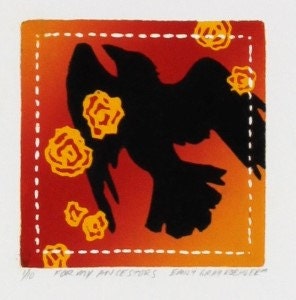 For My Ancestors - Original Color-Reduction Woodcut