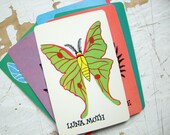 Bugs, Spiders, and Flies OH MY-   Vintage Childrens Playing Cards From The Game SKEETER, Set of 8 Cards